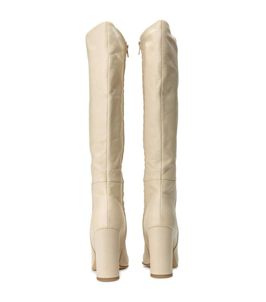 Tony Bianco Bellez Vanilla Venice 9.5cm Knee High Boots Light Yellow | EIEVG75471
