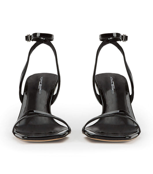 Tony Bianco Camelia Black Patent 8.5cm Low Heels Black | SIEVO98057