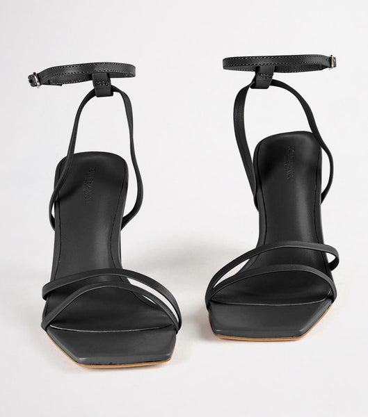 Tony Bianco Corso Black Nappa 8.5cm Low Heels Black | XIEGW19078