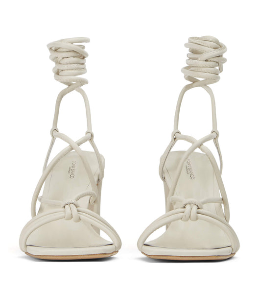 Tony Bianco Cyndi Dove Nappa 8.5cm Strappy Heels White | QIEUV94143