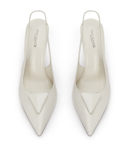 Tony Bianco Ginger White Hi Shine 10cm Court Shoes White | UIEND13397