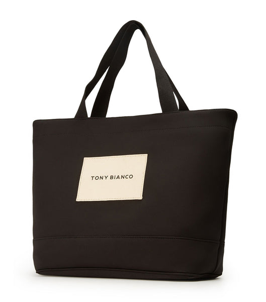 Tony Bianco Jenna Black Scuba Shoulder Bag Accessories Black | IEEAH47606