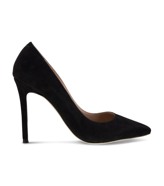 Tony Bianco Lotus Black Kid Suede 10.3cm Court Shoes Black | GIEUC12335