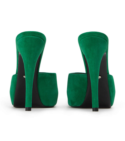 Tony Bianco Love Jade Suede 12cm Stiletto Heels Green | TIEWZ21822