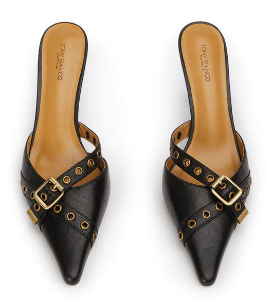 Tony Bianco Savoir Black Nappa 8cm Court Shoes Black | UIETG60343