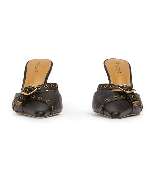 Tony Bianco Savoir Black Nappa 8cm Court Shoes Black | UIETG60343