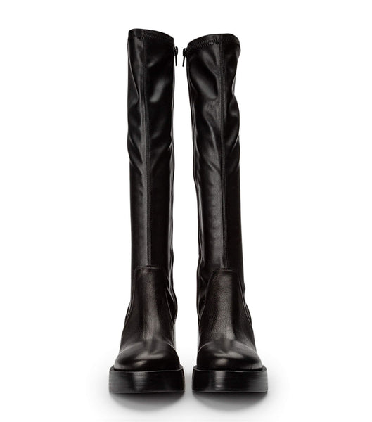 Tony Bianco Tibby Black Venice/Black Venezia 9cm Stretch Boots Black | QIEWA22266