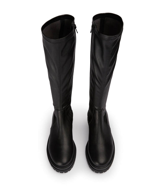 Tony Bianco Waze Black Venice/Black Venezia 4.5cm Knee High Boots Black | IENZX85391