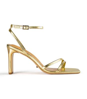 Tony Bianco Corso Gold Nappa Metallic 8.5cm Strappy Heels Gold / Metal | FIEUI76095