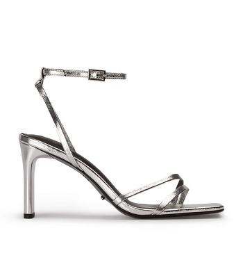 Tony Bianco Corso Silver Foil 8.5cm Stiletto Heels Silver | SIENY39023