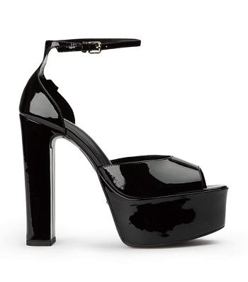 Tony Bianco Jayze Black Patent 14cm Platform Shoes Black | LIESX59050