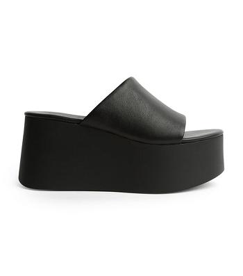 Tony Bianco Tegan Black Sheep Nappa 9.5cm Platform Shoes Black | LIESX54413